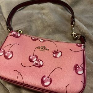 Cherry Coach Wristlet Bag
